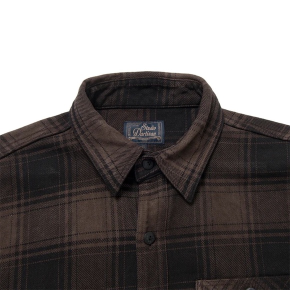 Studio D'Artisan - Amami mud-dyed flannel shirt - 5678 - Picture 4 of 4